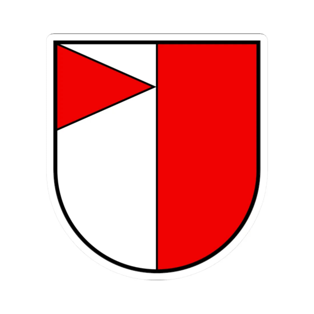 CHE Obernau LU COA (Switzerland) (Coat of Arms) STICKER Vinyl Kiss-Cut Decal 2 Inch White - The Sticker Space