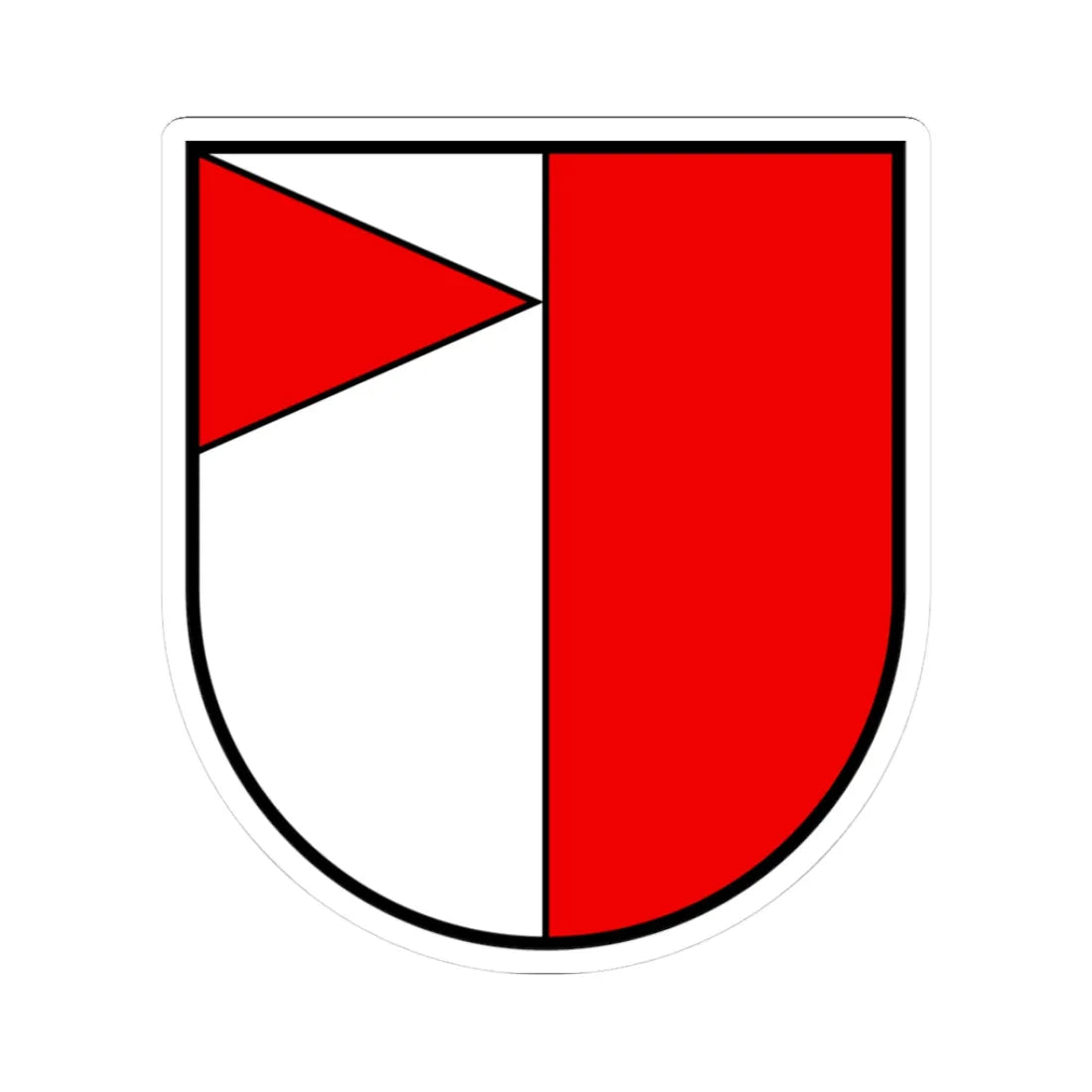 CHE Obernau LU COA (Switzerland) (Coat of Arms) STICKER Vinyl Kiss-Cut Decal 3 Inch White - The Sticker Space