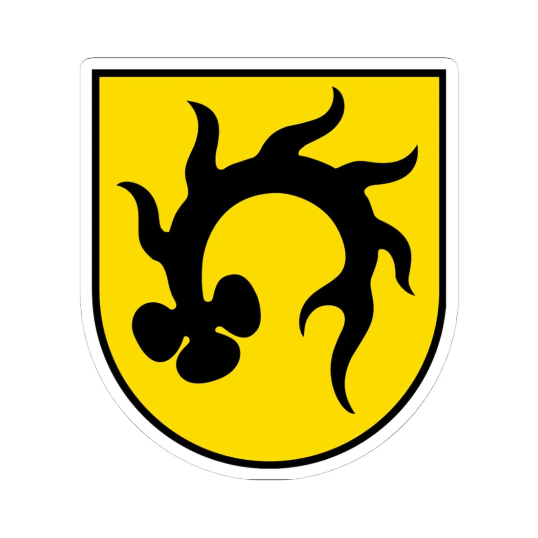 CHE Oberrüti COA (Switzerland) (Coat of Arms) STICKER Vinyl Kiss-Cut Decal 4 Inch White - The Sticker Space