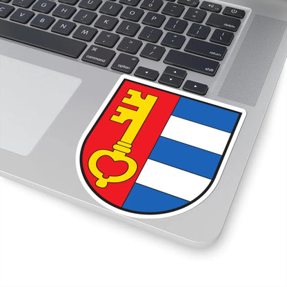 CHE Obersaxen Mundaun COA (Switzerland) (Coat of Arms) STICKER Vinyl Kiss-Cut Decal - The Sticker Space