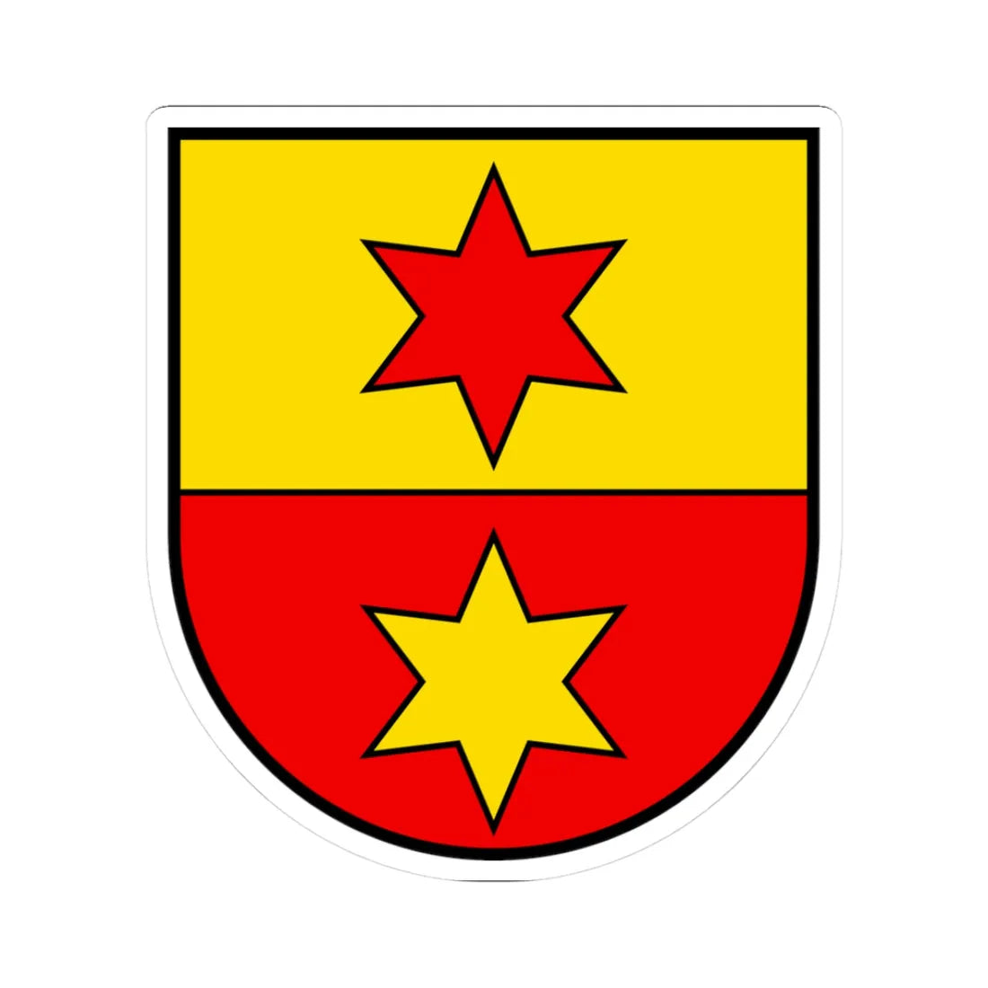 CHE Ohmstal COA (Switzerland) (Coat of Arms) STICKER Vinyl Kiss-Cut Decal 3 Inch White - The Sticker Space