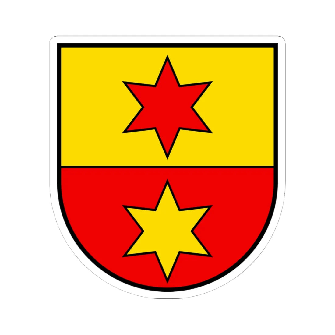 CHE Ohmstal COA (Switzerland) (Coat of Arms) STICKER Vinyl Kiss-Cut Decal 4 Inch White - The Sticker Space