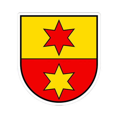 CHE Ohmstal COA (Switzerland) (Coat of Arms) STICKER Vinyl Kiss-Cut Decal 4 Inch White - The Sticker Space