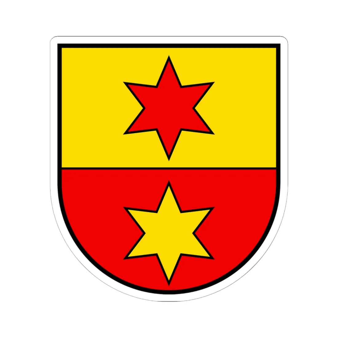 CHE Ohmstal COA (Switzerland) (Coat of Arms) STICKER Vinyl Kiss-Cut Decal 6 Inch White - The Sticker Space