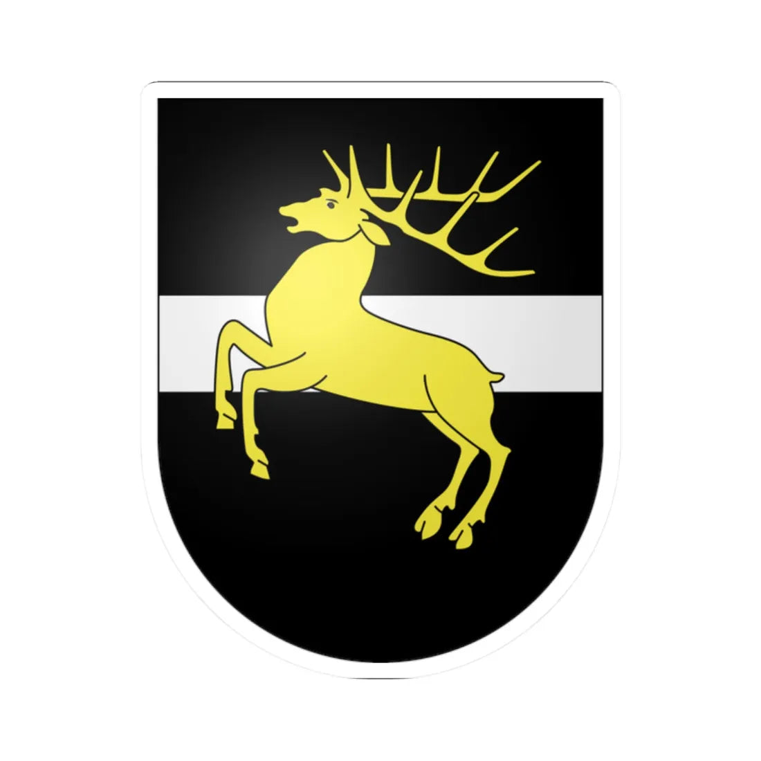 CHE Plasselb COA (Switzerland) (Coat of Arms) STICKER Vinyl Kiss-Cut Decal 2 Inch White - The Sticker Space