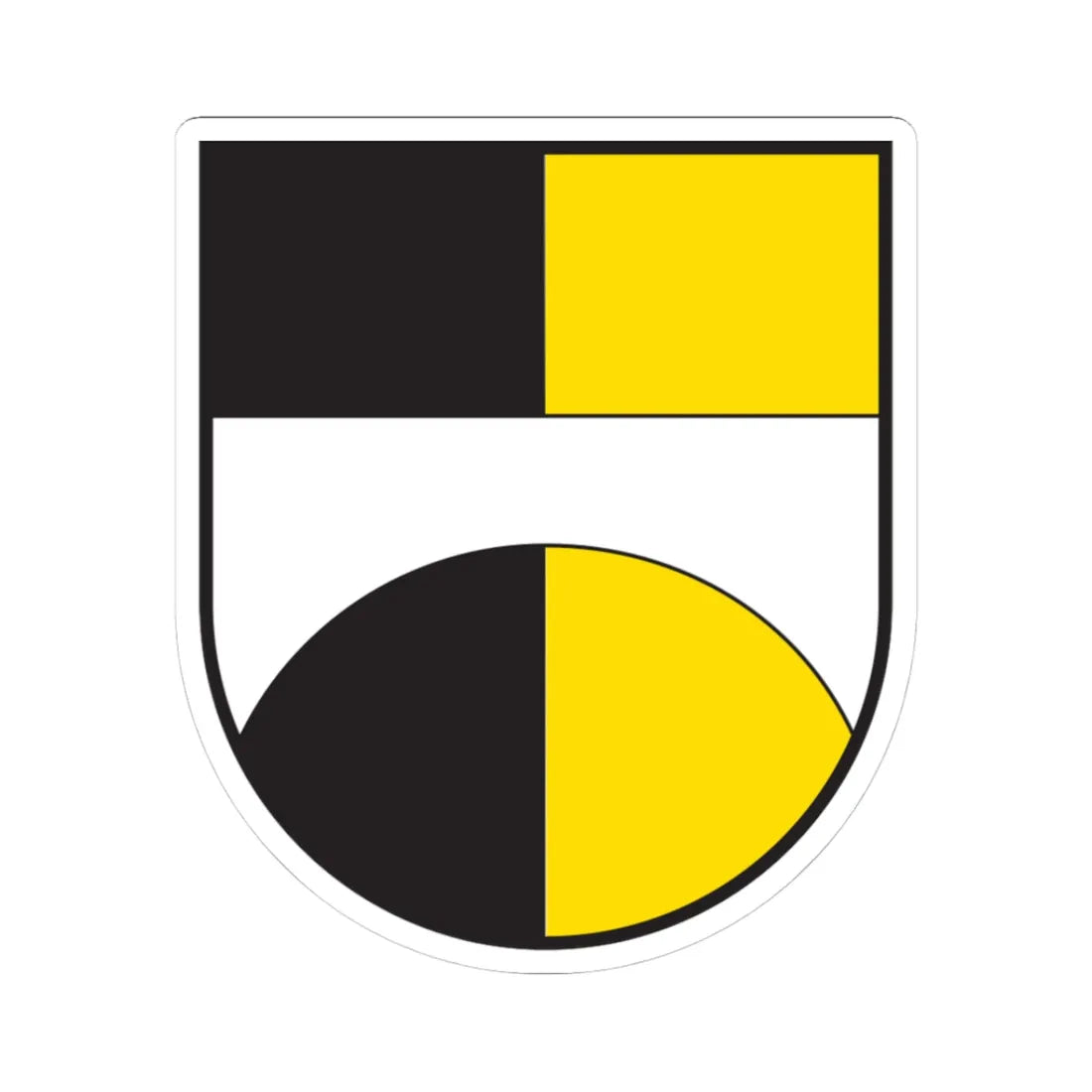 CHE Pontresina COA (Switzerland) (Coat of Arms) STICKER Vinyl Kiss-Cut Decal 3 Inch White - The Sticker Space