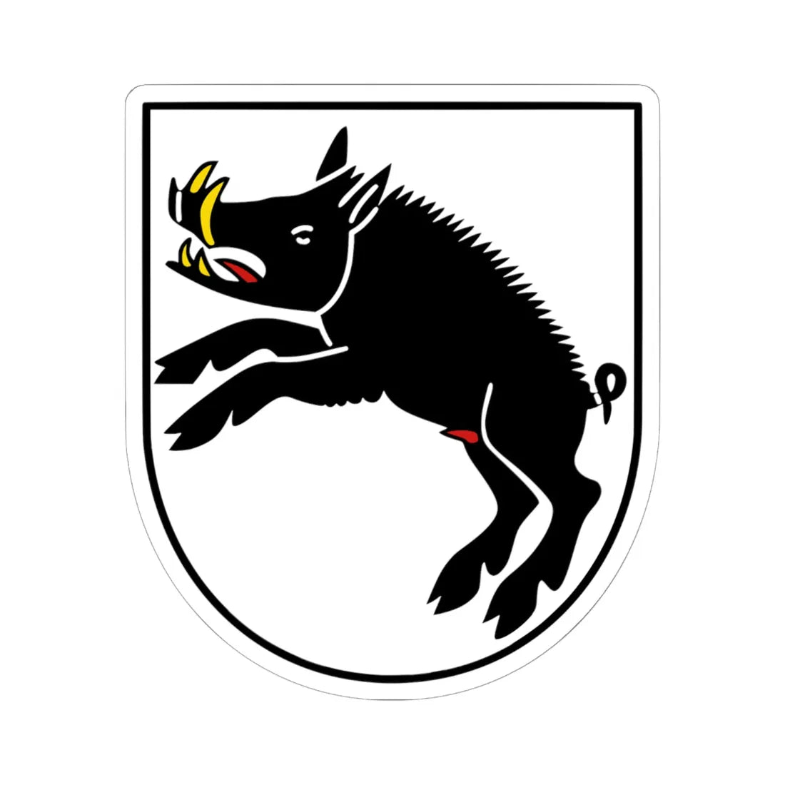 CHE Porrentruy COA (Switzerland) (Coat of Arms) STICKER Vinyl Kiss-Cut Decal 6 Inch White - The Sticker Space