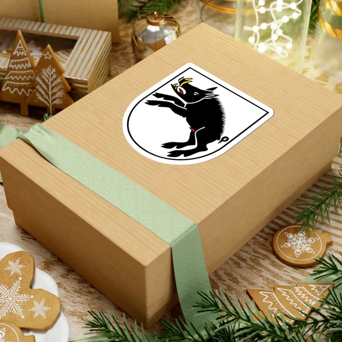 CHE Porrentruy COA (Switzerland) (Coat of Arms) STICKER Vinyl Kiss-Cut Decal - The Sticker Space