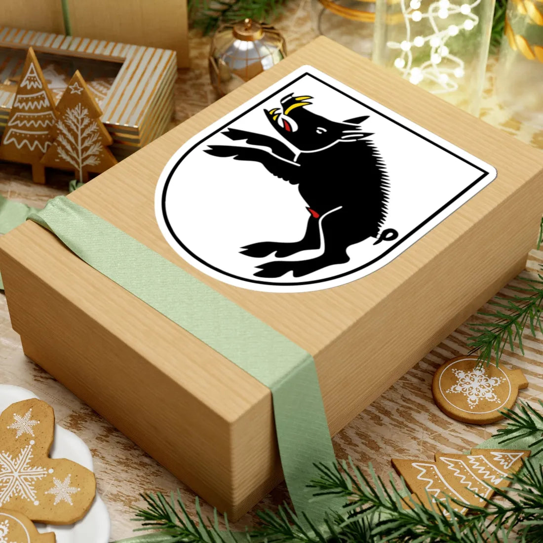 CHE Porrentruy COA (Switzerland) (Coat of Arms) STICKER Vinyl Kiss-Cut Decal - The Sticker Space