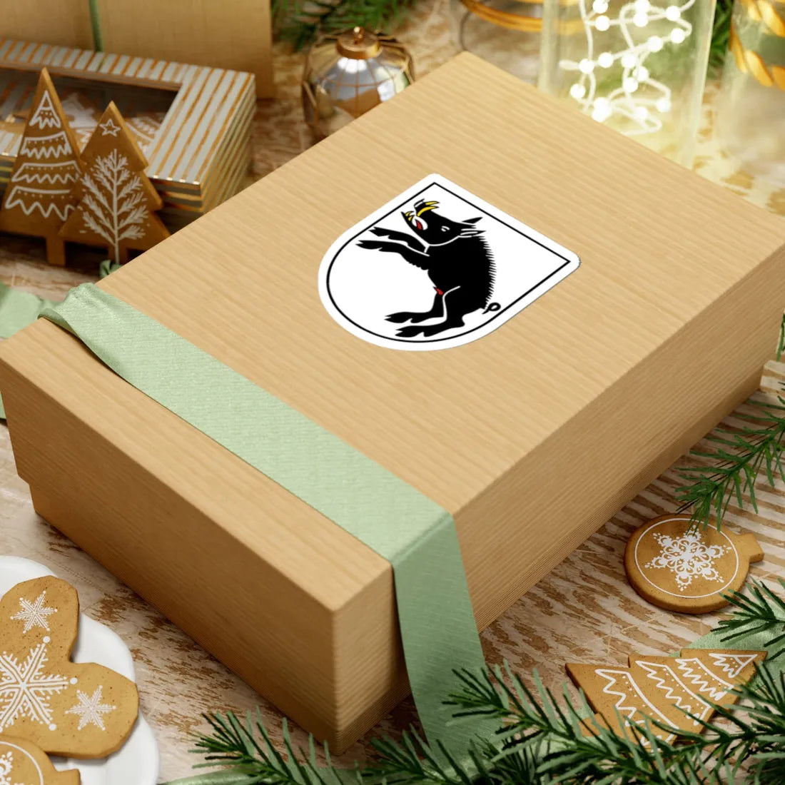 CHE Porrentruy COA (Switzerland) (Coat of Arms) STICKER Vinyl Kiss-Cut Decal - The Sticker Space