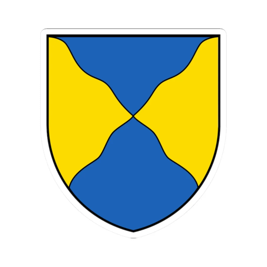 CHE Pregny-Chambésy COA alt (Switzerland) (Coat of Arms) STICKER Vinyl Kiss-Cut Decal 2 Inch White - The Sticker Space