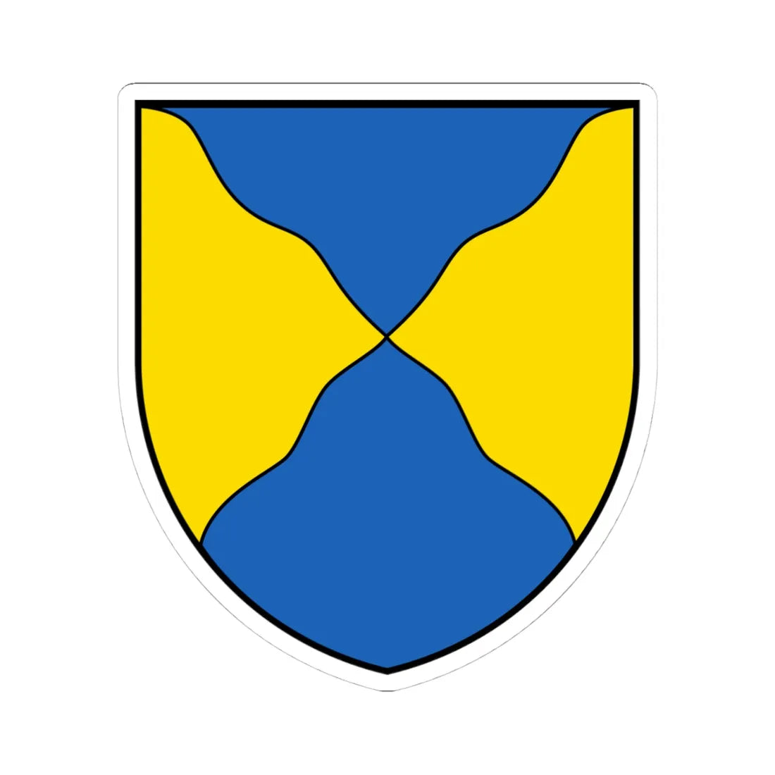 CHE Pregny-Chambésy COA alt (Switzerland) (Coat of Arms) STICKER Vinyl Kiss-Cut Decal 4 Inch White - The Sticker Space