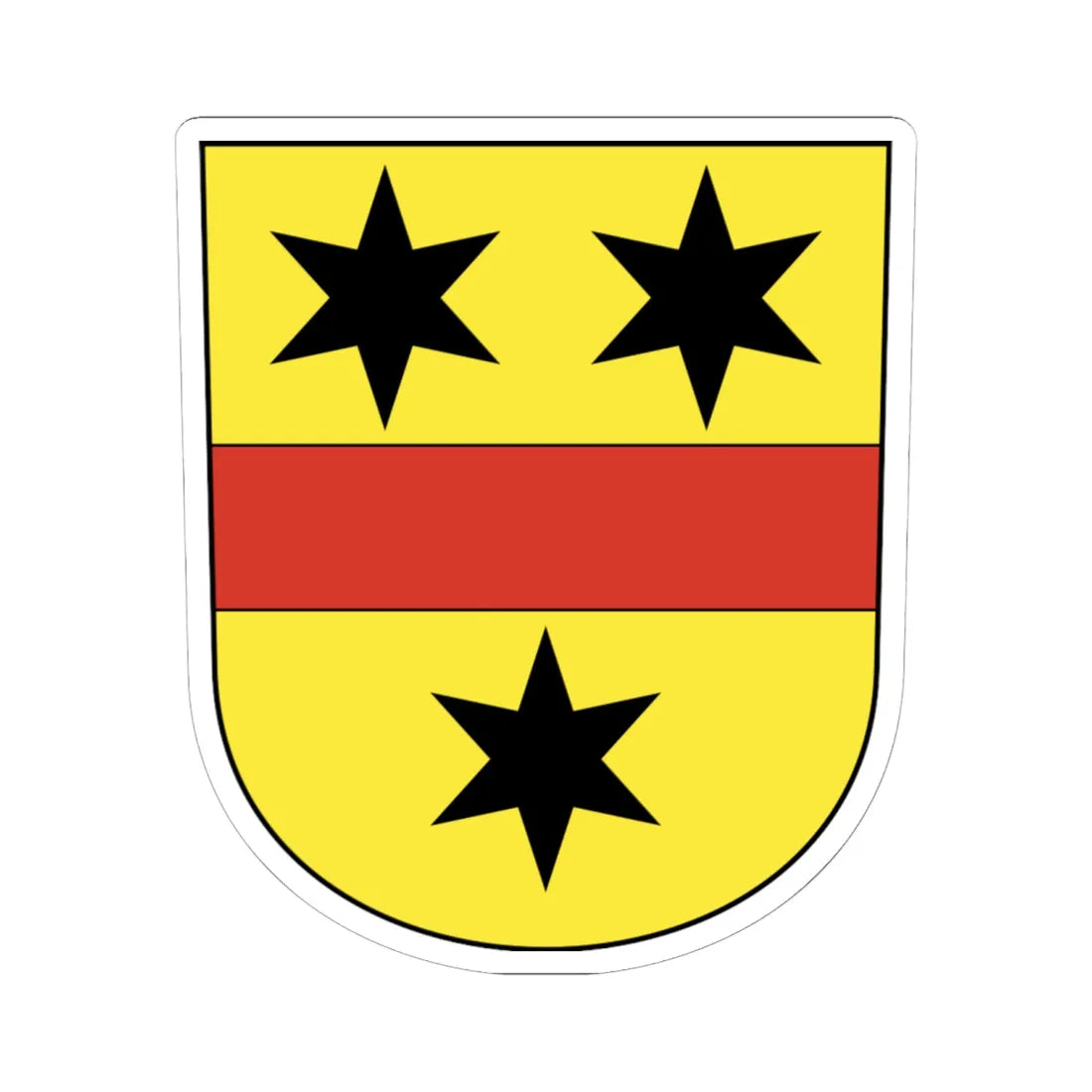 CHE Rifferswil COA (Switzerland) (Coat of Arms) STICKER Vinyl Kiss-Cut Decal 6 Inch White - The Sticker Space