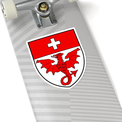 CHE Saas-Almagell COA (Switzerland) (Coat of Arms) STICKER Vinyl Kiss-Cut Decal - The Sticker Space