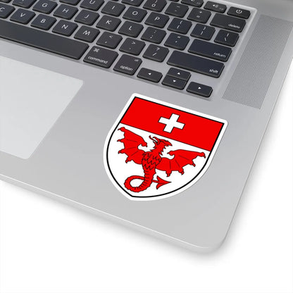 CHE Saas-Almagell COA (Switzerland) (Coat of Arms) STICKER Vinyl Kiss-Cut Decal - The Sticker Space