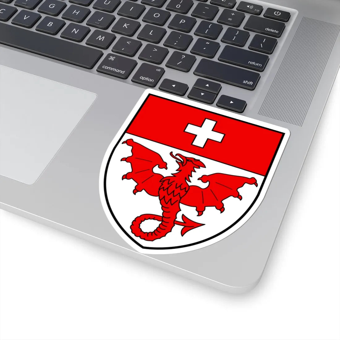CHE Saas-Almagell COA (Switzerland) (Coat of Arms) STICKER Vinyl Kiss-Cut Decal - The Sticker Space