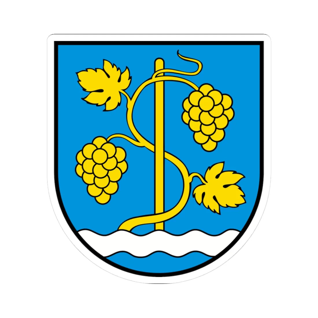CHE Schinznach COA (Switzerland) (Coat of Arms) STICKER Vinyl Kiss-Cut Decal 3 Inch White - The Sticker Space