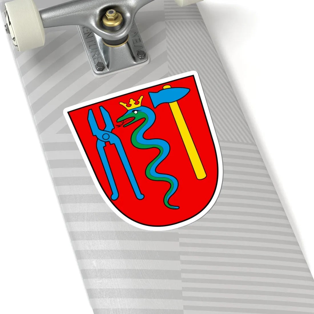 CHE Schmitten FR COA (Switzerland) (Coat of Arms) STICKER Vinyl Kiss-Cut Decal - The Sticker Space