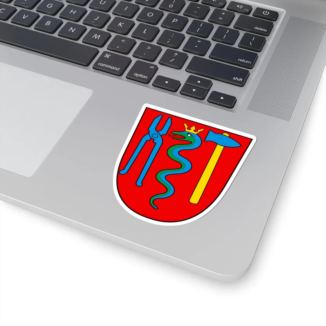 CHE Schmitten FR COA (Switzerland) (Coat of Arms) STICKER Vinyl Kiss-Cut Decal - The Sticker Space