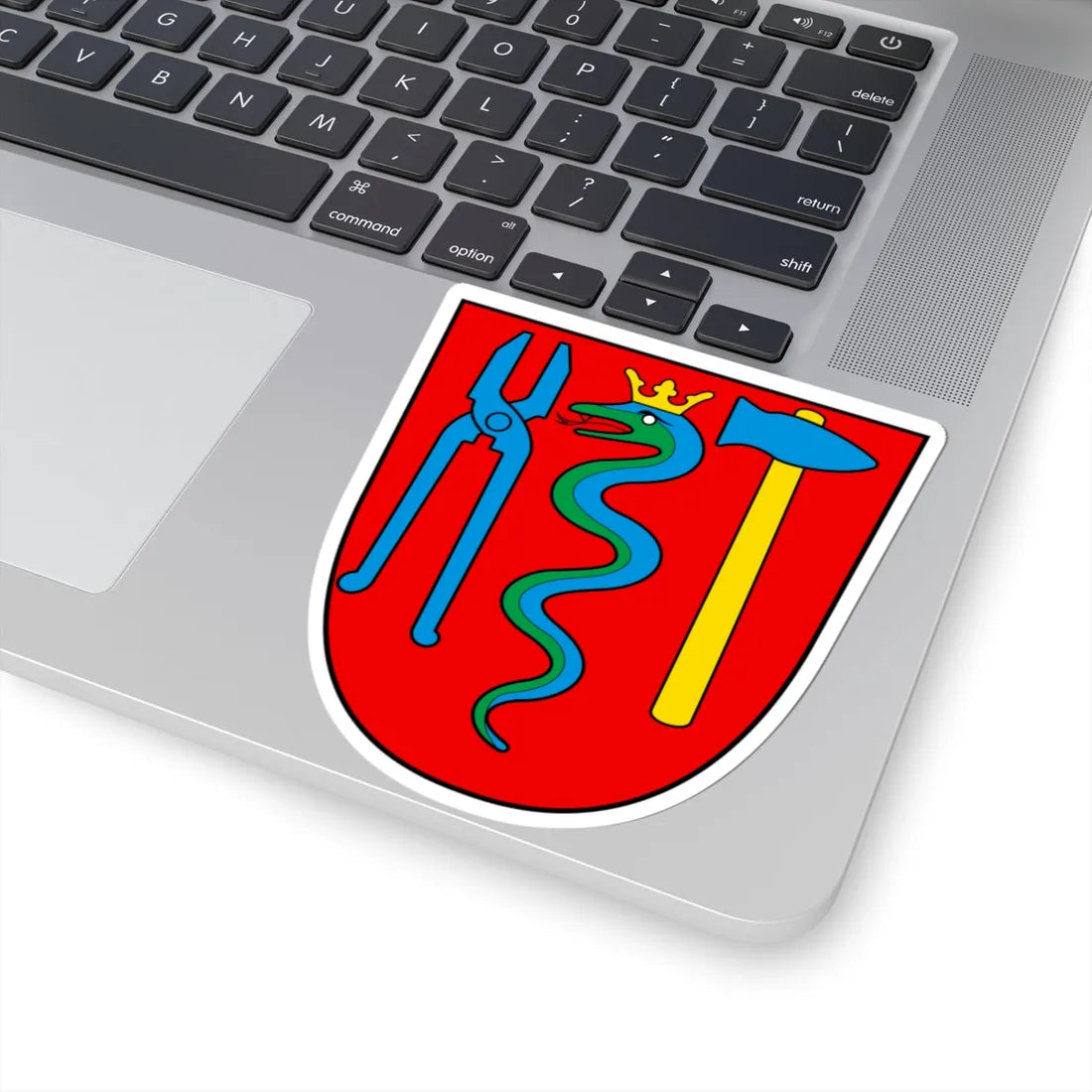 CHE Schmitten FR COA (Switzerland) (Coat of Arms) STICKER Vinyl Kiss-Cut Decal - The Sticker Space