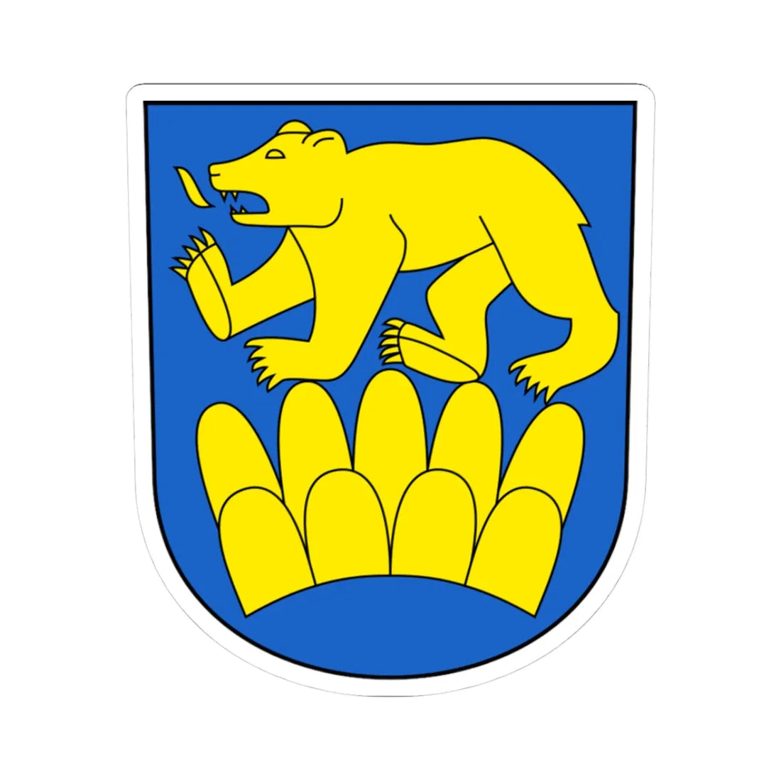 CHE Schönholzerswilen COA (Switzerland) (Coat of Arms) STICKER Vinyl Kiss-Cut Decal 3 Inch White - The Sticker Space