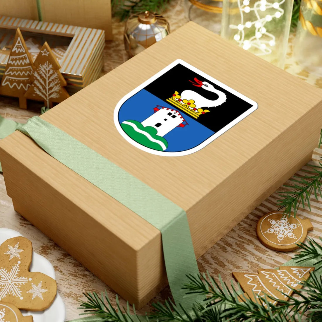 CHE Schwende-Rüte COA (Switzerland) (Coat of Arms) STICKER Vinyl Kiss-Cut Decal - The Sticker Space