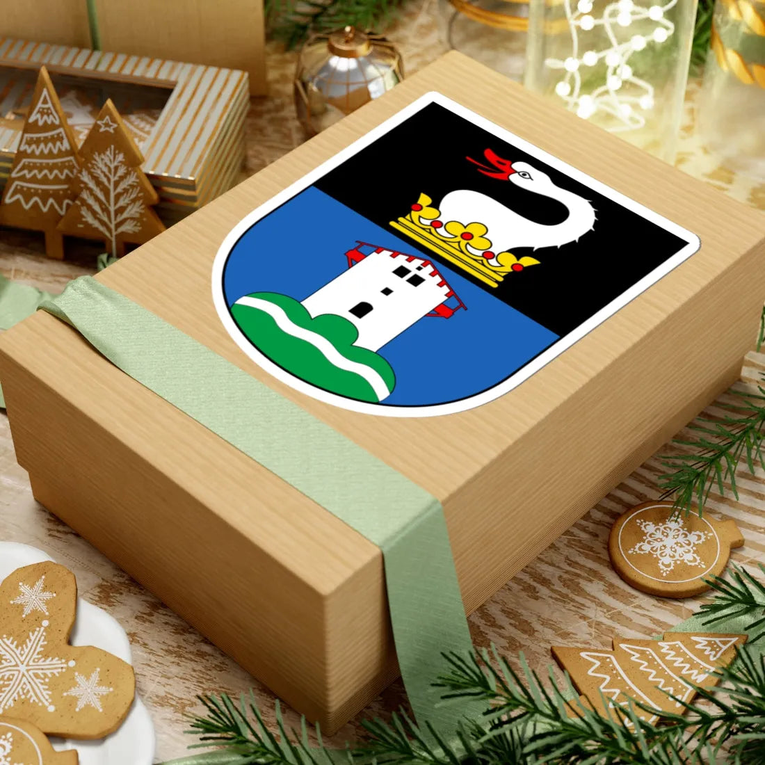 CHE Schwende-Rüte COA (Switzerland) (Coat of Arms) STICKER Vinyl Kiss-Cut Decal - The Sticker Space