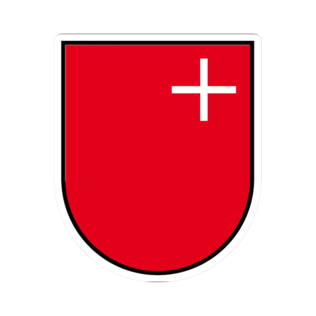 CHE Schwyz SZ COA (Switzerland) (Coat of Arms) STICKER Vinyl Kiss-Cut Decal 2 Inch White - The Sticker Space