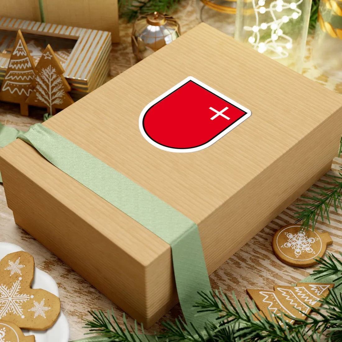 CHE Schwyz SZ COA (Switzerland) (Coat of Arms) STICKER Vinyl Kiss-Cut Decal - The Sticker Space