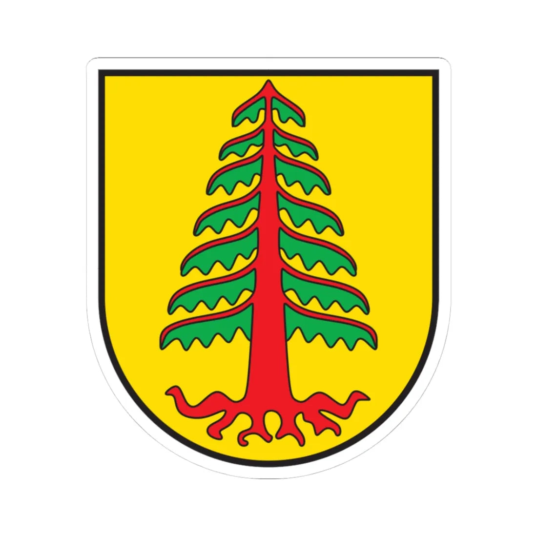 CHE Seewis im Prättigau COA (Switzerland) (Coat of Arms) STICKER Vinyl Kiss-Cut Decal 3 Inch White - The Sticker Space
