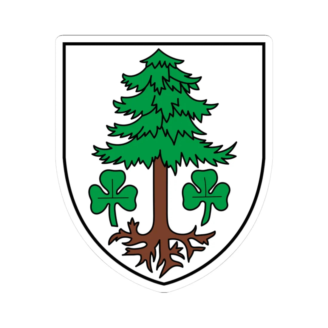 CHE Staldenried COA (Switzerland) (Coat of Arms) STICKER Vinyl Kiss-Cut Decal 3 Inch White - The Sticker Space
