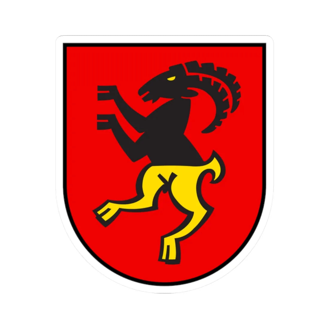 CHE Stans COA (Switzerland) (Coat of Arms) STICKER Vinyl Kiss-Cut Decal 2 Inch White - The Sticker Space