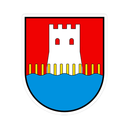 CHE Stansstad COA (Switzerland) (Coat of Arms) STICKER Vinyl Kiss-Cut Decal 3 Inch White - The Sticker Space