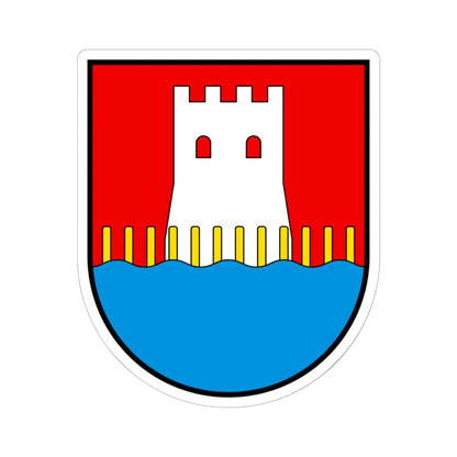 CHE Stansstad COA (Switzerland) (Coat of Arms) STICKER Vinyl Kiss-Cut Decal 6 Inch White - The Sticker Space