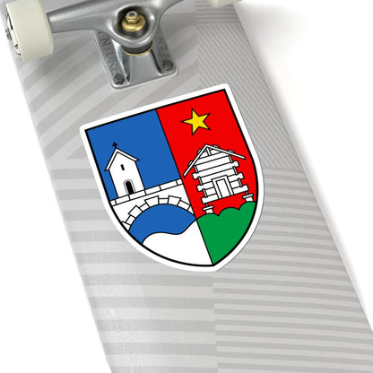 CHE Steg-Hohtenn COA (Switzerland) (Coat of Arms) STICKER Vinyl Kiss-Cut Decal - The Sticker Space