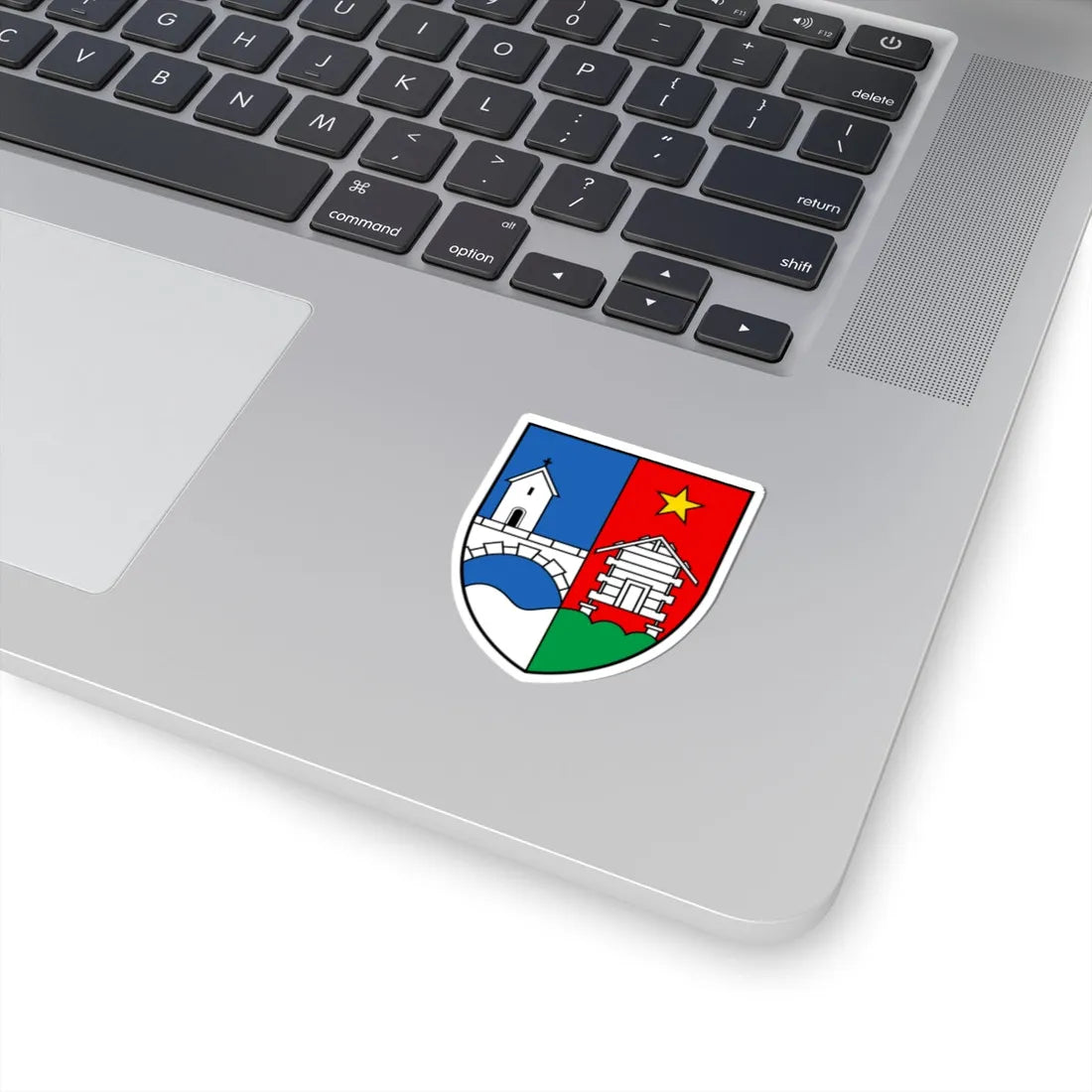 CHE Steg-Hohtenn COA (Switzerland) (Coat of Arms) STICKER Vinyl Kiss-Cut Decal - The Sticker Space