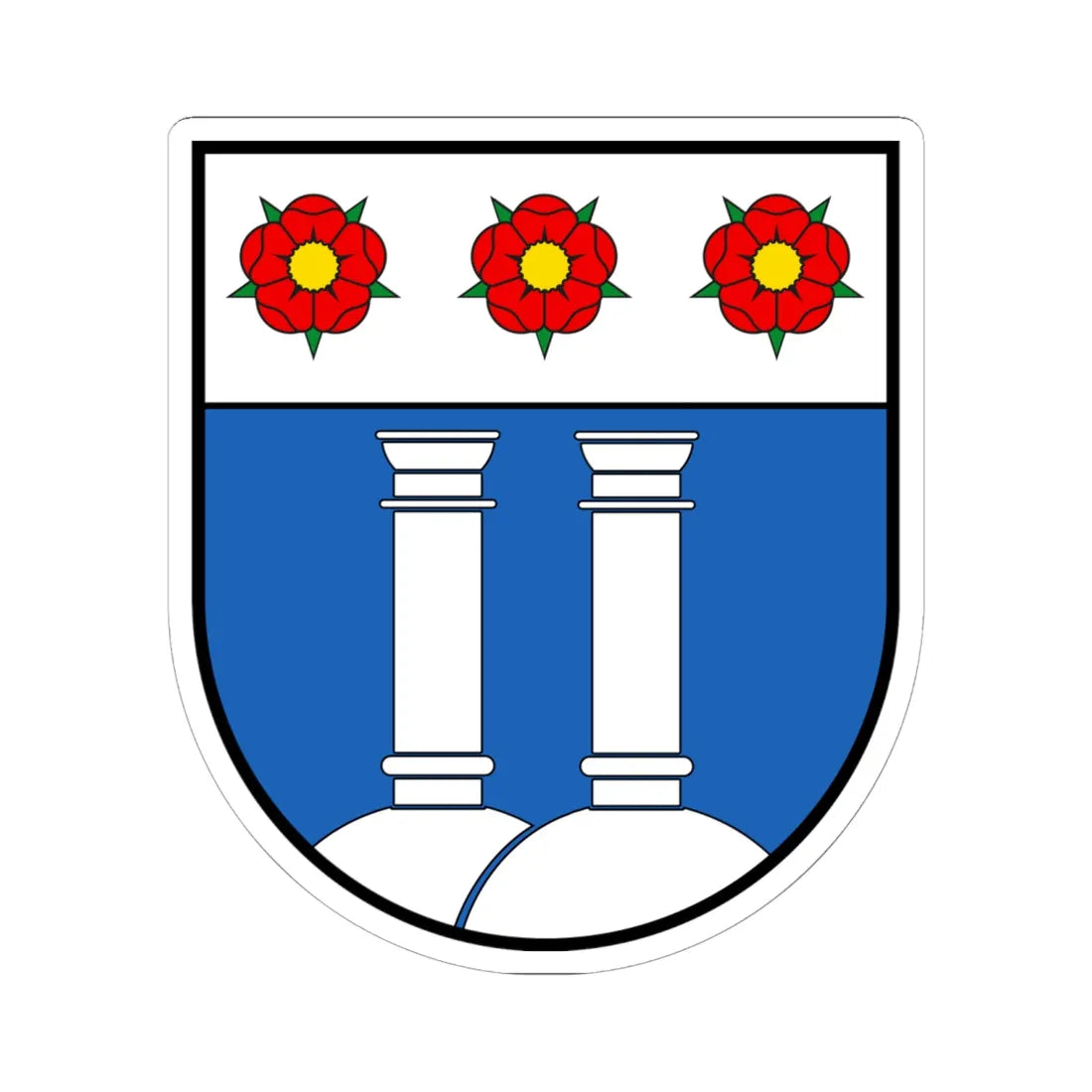 CHE Sévaz COA (Switzerland) (Coat of Arms) STICKER Vinyl Kiss-Cut Decal 6 Inch White - The Sticker Space