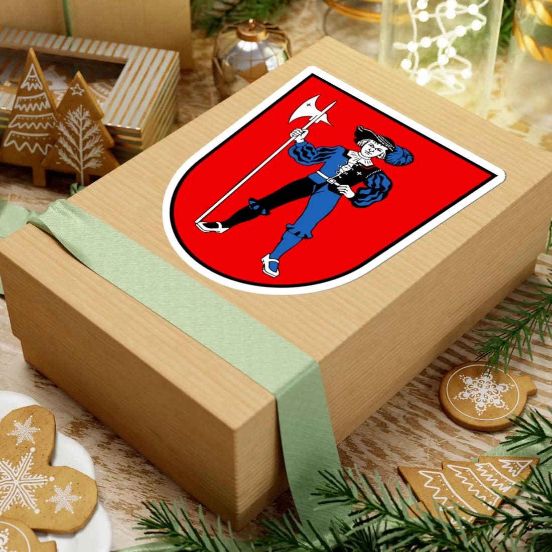 CHE Tafers COA (Switzerland) (Coat of Arms) STICKER Vinyl Kiss-Cut Decal - The Sticker Space