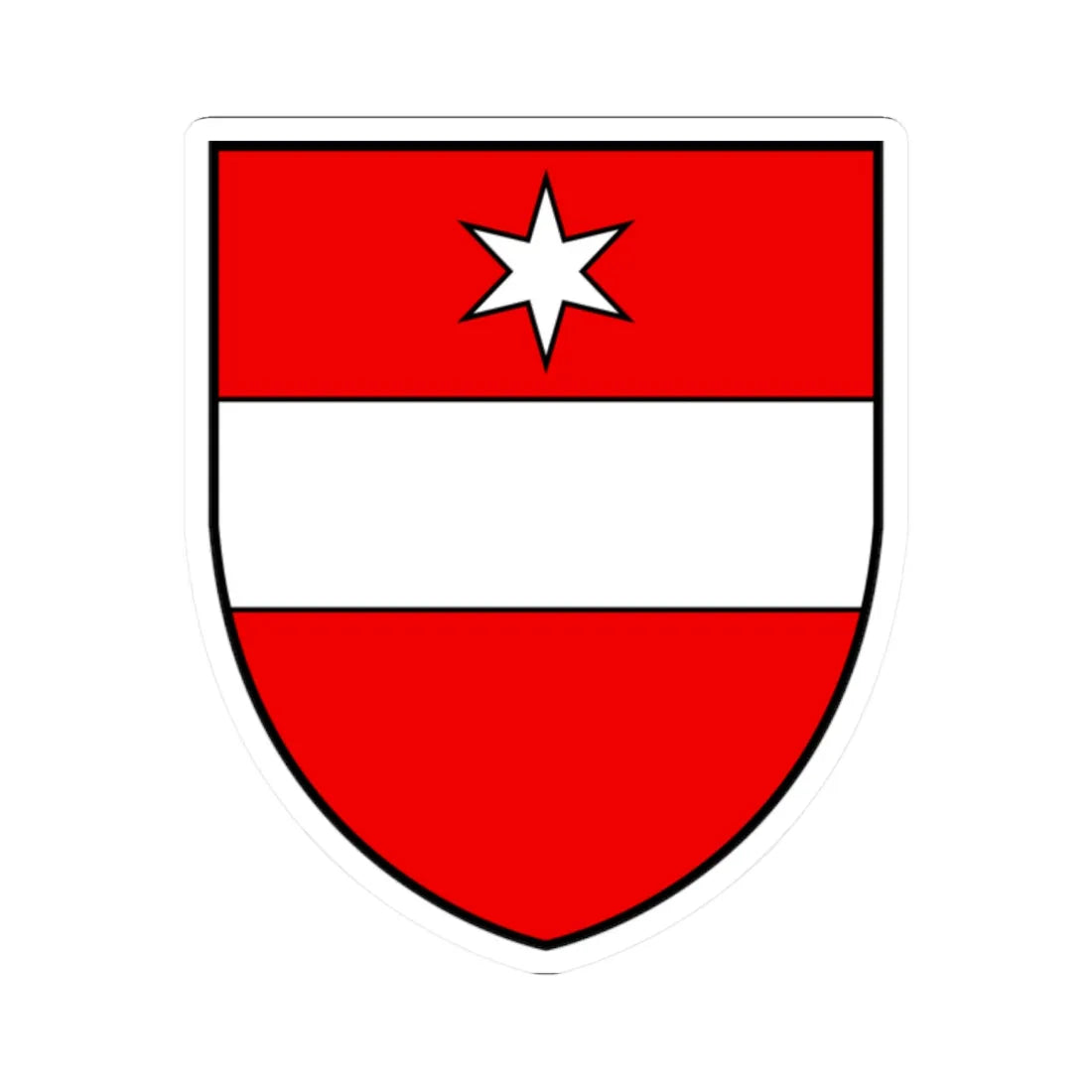 CHE Täsch COA alt (Switzerland) (Coat of Arms) STICKER Vinyl Kiss-Cut Decal 2 Inch White - The Sticker Space