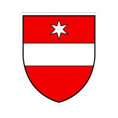 CHE Täsch COA alt (Switzerland) (Coat of Arms) STICKER Vinyl Kiss-Cut Decal 2 Inch White - The Sticker Space