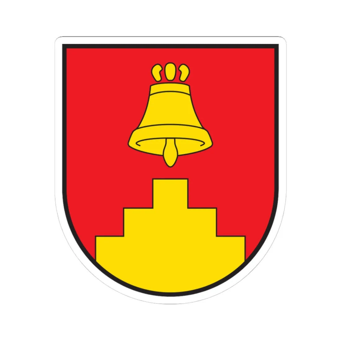 CHE Tschappina COA (Switzerland) (Coat of Arms) STICKER Vinyl Kiss-Cut Decal 3 Inch White - The Sticker Space