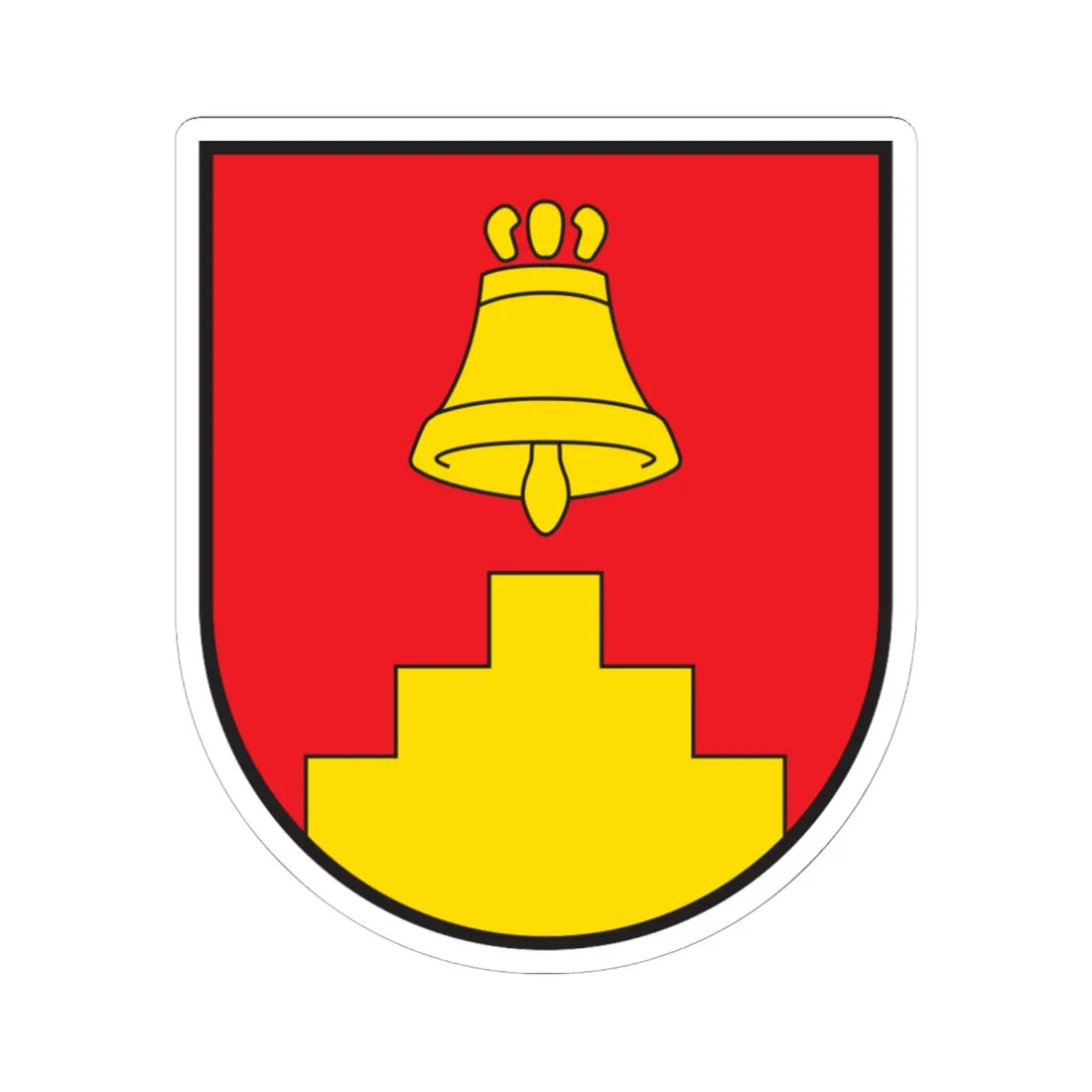 CHE Tschappina COA (Switzerland) (Coat of Arms) STICKER Vinyl Kiss-Cut Decal 6 Inch White - The Sticker Space