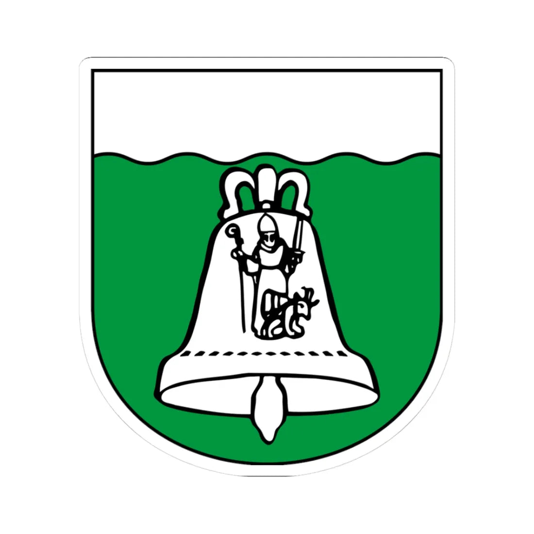CHE Unterschaechen COA (Switzerland) (Coat of Arms) STICKER Vinyl Kiss-Cut Decal 3 Inch White - The Sticker Space