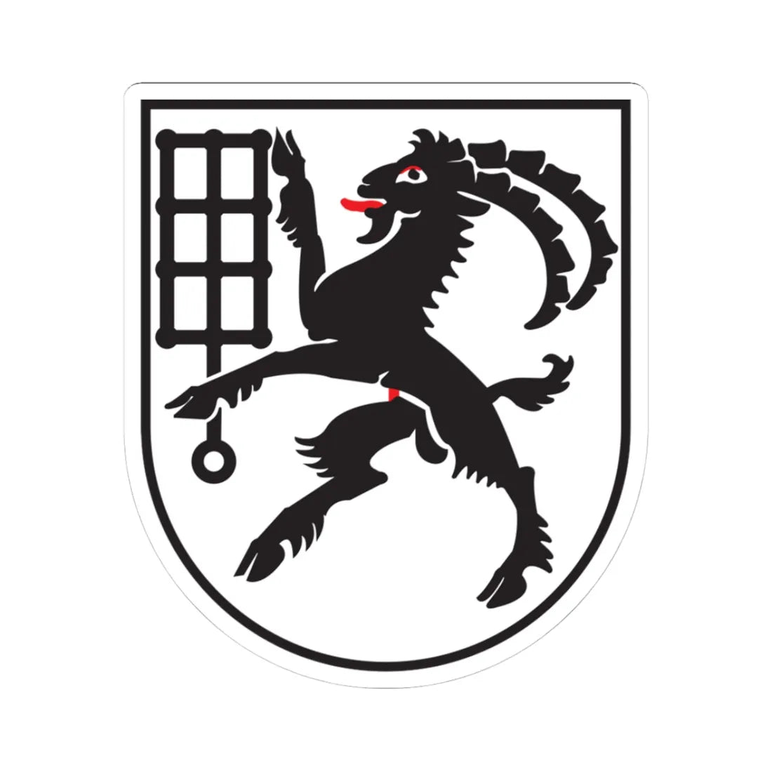 CHE Untervaz COA (Switzerland) (Coat of Arms) STICKER Vinyl Kiss-Cut Decal 3 Inch White - The Sticker Space