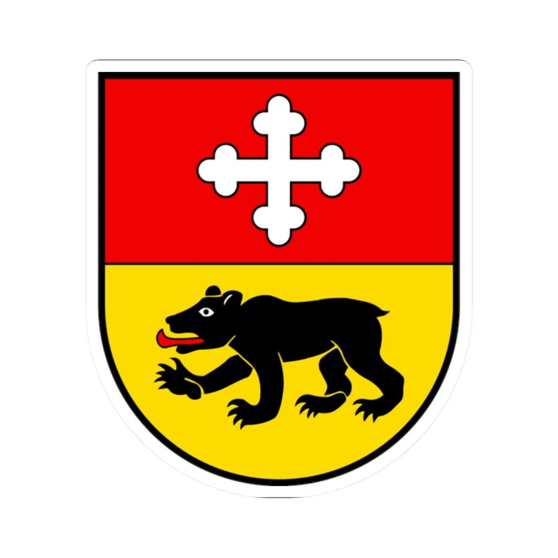 CHE Ursy COA (Switzerland) (Coat of Arms) STICKER Vinyl Kiss-Cut Decal 2 Inch White - The Sticker Space