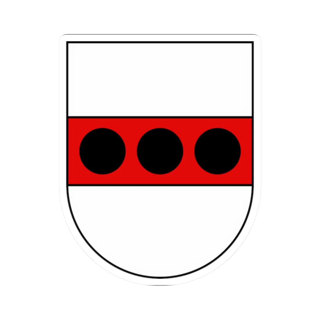 CHE Vallon COA (Switzerland) (Coat of Arms) STICKER Vinyl Kiss-Cut Decal 2 Inch White - The Sticker Space