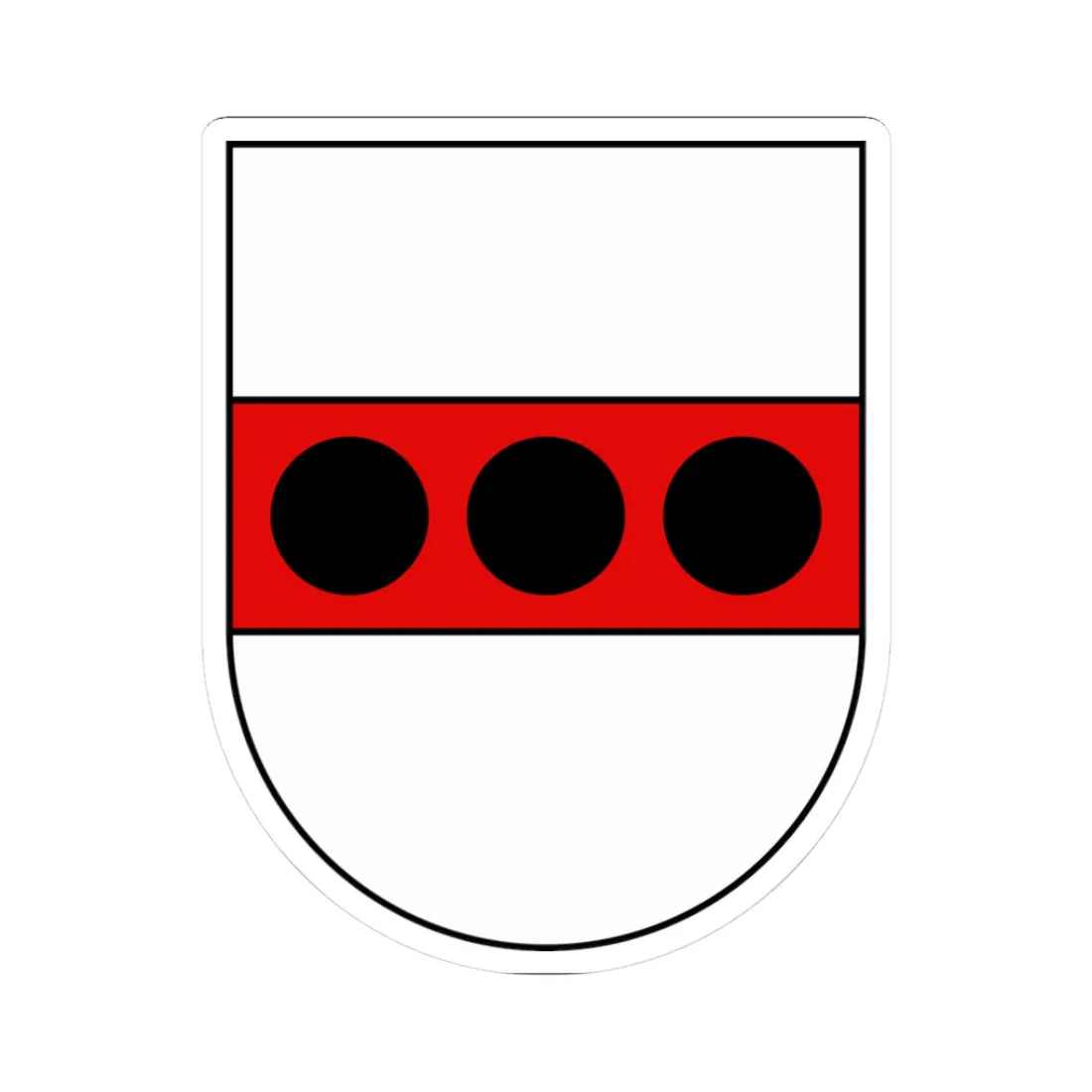 CHE Vallon COA (Switzerland) (Coat of Arms) STICKER Vinyl Kiss-Cut Decal 3 Inch White - The Sticker Space
