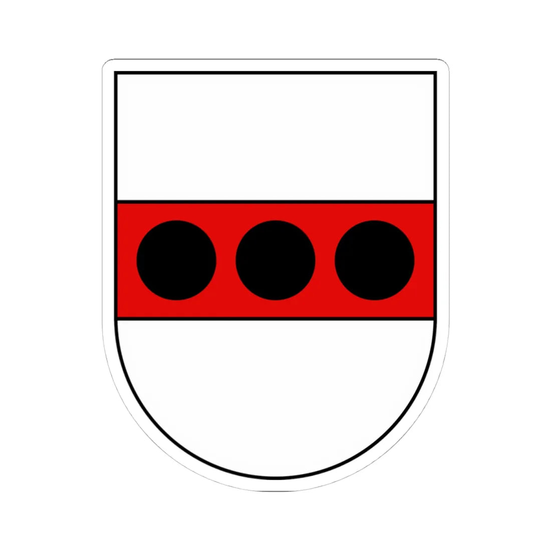 CHE Vallon COA (Switzerland) (Coat of Arms) STICKER Vinyl Kiss-Cut Decal 4 Inch White - The Sticker Space