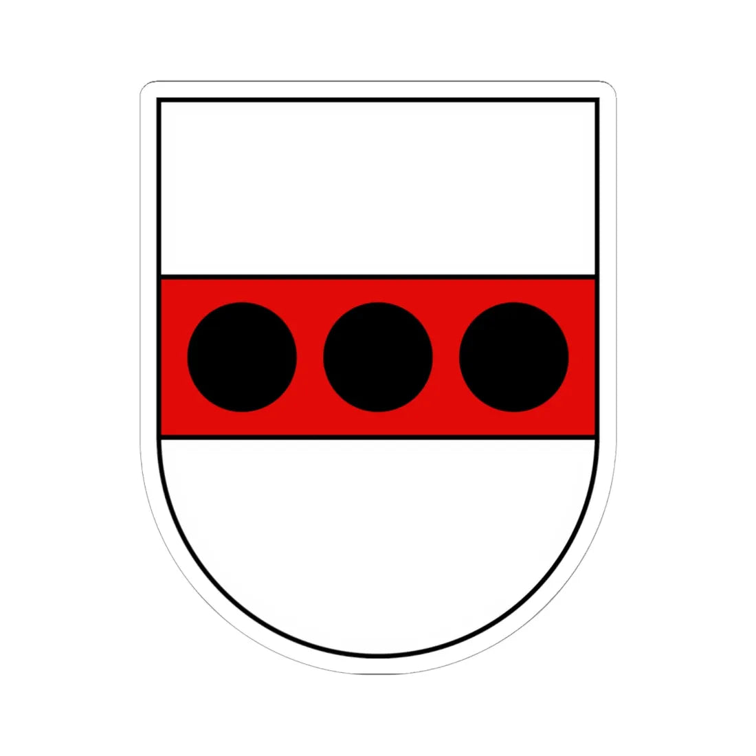 CHE Vallon COA (Switzerland) (Coat of Arms) STICKER Vinyl Kiss-Cut Decal 6 Inch White - The Sticker Space