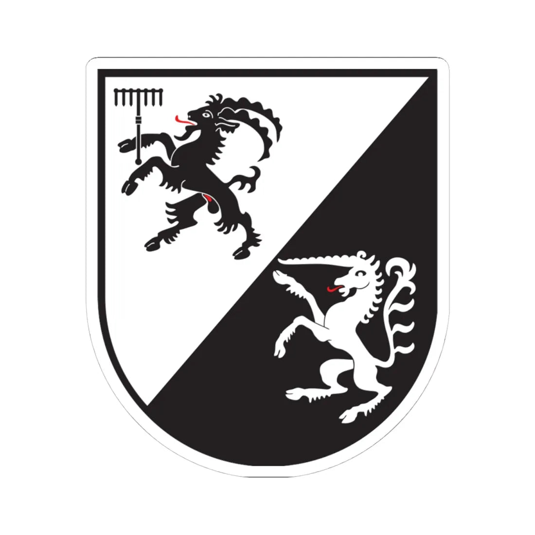 CHE Valsot COA (Switzerland) (Coat of Arms) STICKER Vinyl Kiss-Cut Decal 4 Inch White - The Sticker Space